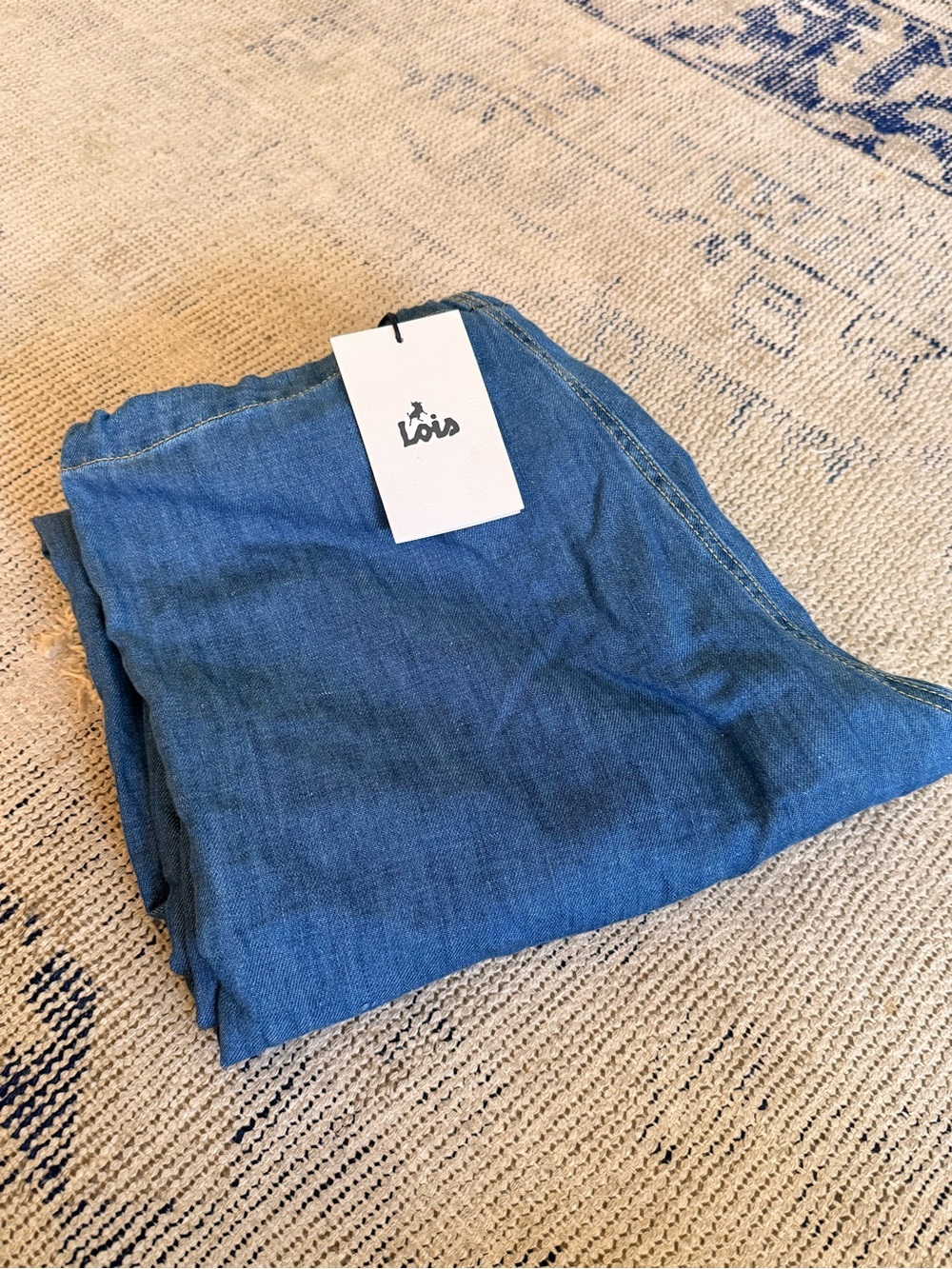Lois Katerina Wayne Cargo Blue Denim Jeans Sz 28